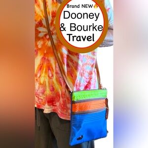 NEW🔥Dooney & Bourke SUMMER North/South😎Crossbody Travel Bag💙🧡💚 Must SEE👀🔥
